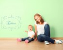 Customized Name with Frame Vinyl Decals Nursery Name